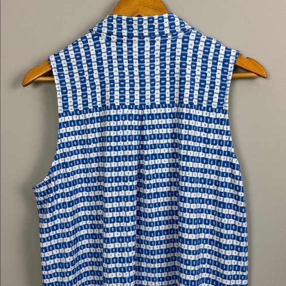 J. McLaughlin Negin Blue Button Up Shirt Dress. Size XL. - Picture 9 of 10